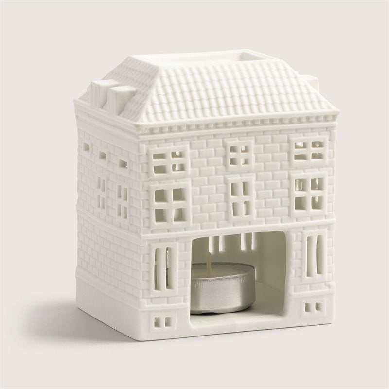 LARGE WHITE AMSTERDAM CANAL HOUSE TEALIGHT HOLDER | GRACHTENMUSEUM|CANAL MUSEUM
