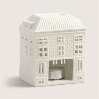 LARGE WHITE AMSTERDAM CANAL HOUSE TEALIGHT HOLDER | GRACHTENMUSEUM|CANAL MUSEUM