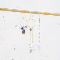 FLOURISH LABRADORITE MIX SILVER EARRINGS