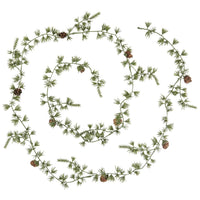 FAUX CEDAR GARLAND WITH CONES
