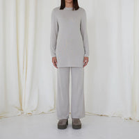 DOVE GREY SOFT KNIT SET | MEDIUM