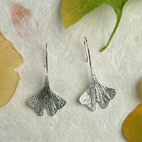 GINKGO LEAF DROP EARRINGS