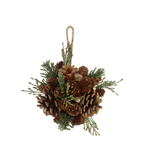 FLEUR DECORATIVE BALL WITH FIR & GLITTER | SMALL
