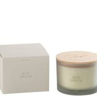 LARGE SCENTED 3 WICK CANDLE IN FROSTED GLASS | MUSC OBSCUR