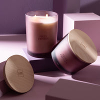 LARGE SCENTED 3 WICK CANDLE IN FROSTED GLASS | FIGUE FRIVOLE