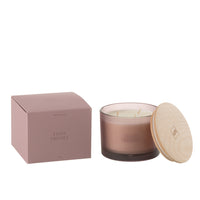 LARGE SCENTED 3 WICK CANDLE IN FROSTED GLASS | FIGUE FRIVOLE