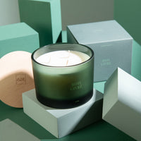 LARGE SCENTED 3 WICK CANDLE IN FROSTED GLASS | BOIS GIVRE