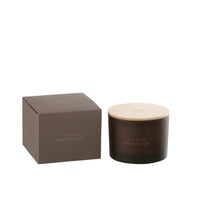 LARGE SCENTED 3 WICK CANDLE IN FROSTED GLASS | VANILLE GOURMANDE