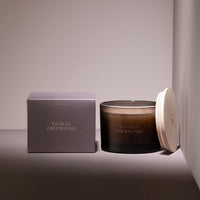 LARGE SCENTED 3 WICK CANDLE IN FROSTED GLASS | VANILLE GOURMANDE