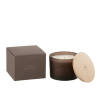 LARGE SCENTED 3 WICK CANDLE IN FROSTED GLASS | VANILLE GOURMANDE