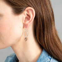 GRACEFUL SMOKEY QUARTZ SILVER EARRINGS