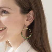 KINDNESS AVENTURINE GOLD EARRINGS