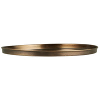 ANTIQUE BRASS CANDLE TRAY WITH EDGE |  22cm