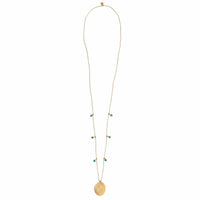 FEMININE AVENTURINE GOLD NECKLACE