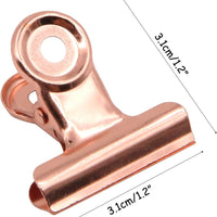ROSE GOLD BULLDOG CLIPS | PACK 15
