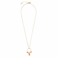 SPARKLES CARNELIAN MIX GOLD NECKLACE