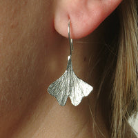 GINKGO LEAF DROP EARRINGS