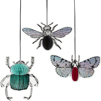 SET OF 3 HONEYCOMB BUG DECORATIONS