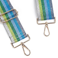 LUREX STRIPE BAG STRAP | BLUE & GREEN