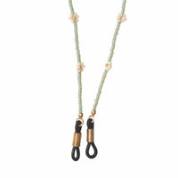 FLOWER AVENTURINE GOLD GLASSES CORD