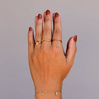 BAGUETTE CHAMPAGNE DROP 18k GOLD PLATED BRACELET