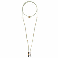 FLOWER AVENTURINE GOLD GLASSES CORD