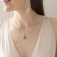 SPARKLES LABRADORITE MIX SILVER NECKLACE