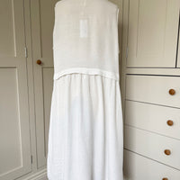 BAMBOO & COTTON AMY DRESS | OFF WHITE | M|L