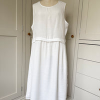 BAMBOO & COTTON AMY DRESS | OFF WHITE | M|L