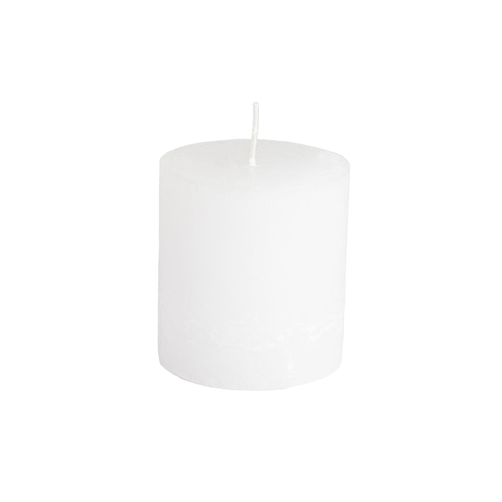 RUSTIC PILLAR CANDLE | WHITE