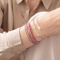 BRIGHTNESS ROSE QUARTZ GOLD BRACELET