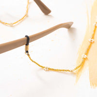 FLOWER CITRINE GOLD GLASSES CORD