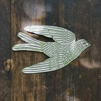 SMALL EMBOSSED SILVER DOVE
