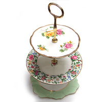 THREE TIER CAKE STAND HANDLE | VICTORIANA SILVER