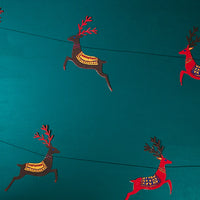 HAND PRINTED REINDEER GARLAND