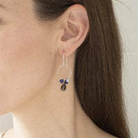 FLOURISH LABRADORITE MIX SILVER EARRINGS