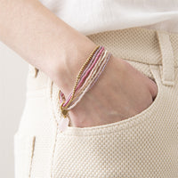 NIRMALA ROSE QUARTZ GOLD BRACELET