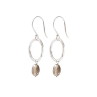 GRACEFUL SMOKEY QUARTZ SILVER EARRINGS