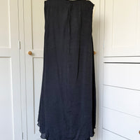 BAMBOO & COTTON POINT & FRILL DRESS | BLACK | S|M