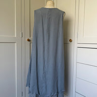 BAMBOO & COTTON POINT & FRILL DRESS | GREY | S|M