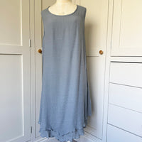 BAMBOO & COTTON POINT & FRILL DRESS | GREY | S|M