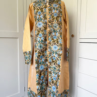 KASHMIRI EMBROIDERED SILK COAT | GOLD