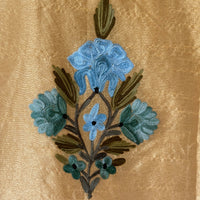 KASHMIRI EMBROIDERED SILK COAT | GOLD