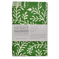 10 PATTERNED ENVELOPES | SPRIG PEA GREEN