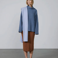 GINE TURTLE-NECK MONGOLIAN CASHMERE SWEATER | SLATE GREY