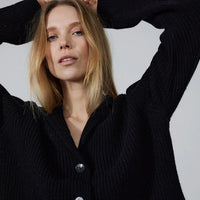GOGO MONGOLIAN CASHMERE CARDIGAN JACKET | SAND MELANGE | MEDIUM