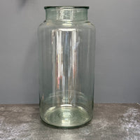 X-LARGE RECYCLED GLASS JAR VASE