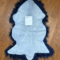 TIBETAN SHEEPSKIN RUG CORNSILK BLUE