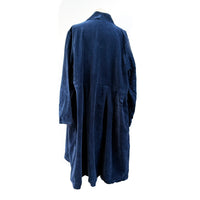 VELVET DUSTER COAT | NAVY BLUE