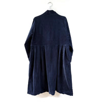 VELVET DUSTER COAT | NAVY BLUE